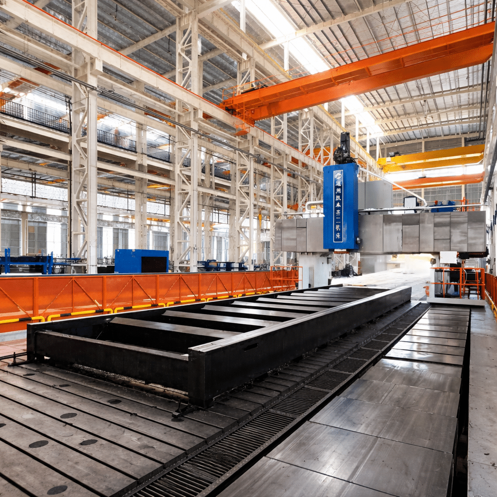 automatic shot blasting machine for press brake frame surface treatment