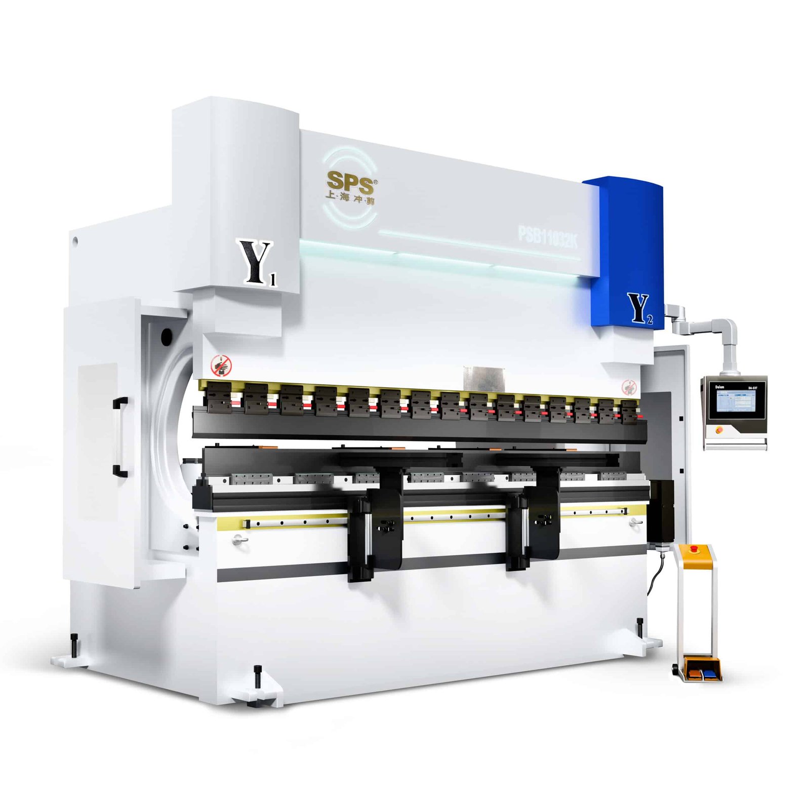 Main Servo Electro-Hydraulic CNC Press Brake front view for sheet metal bending