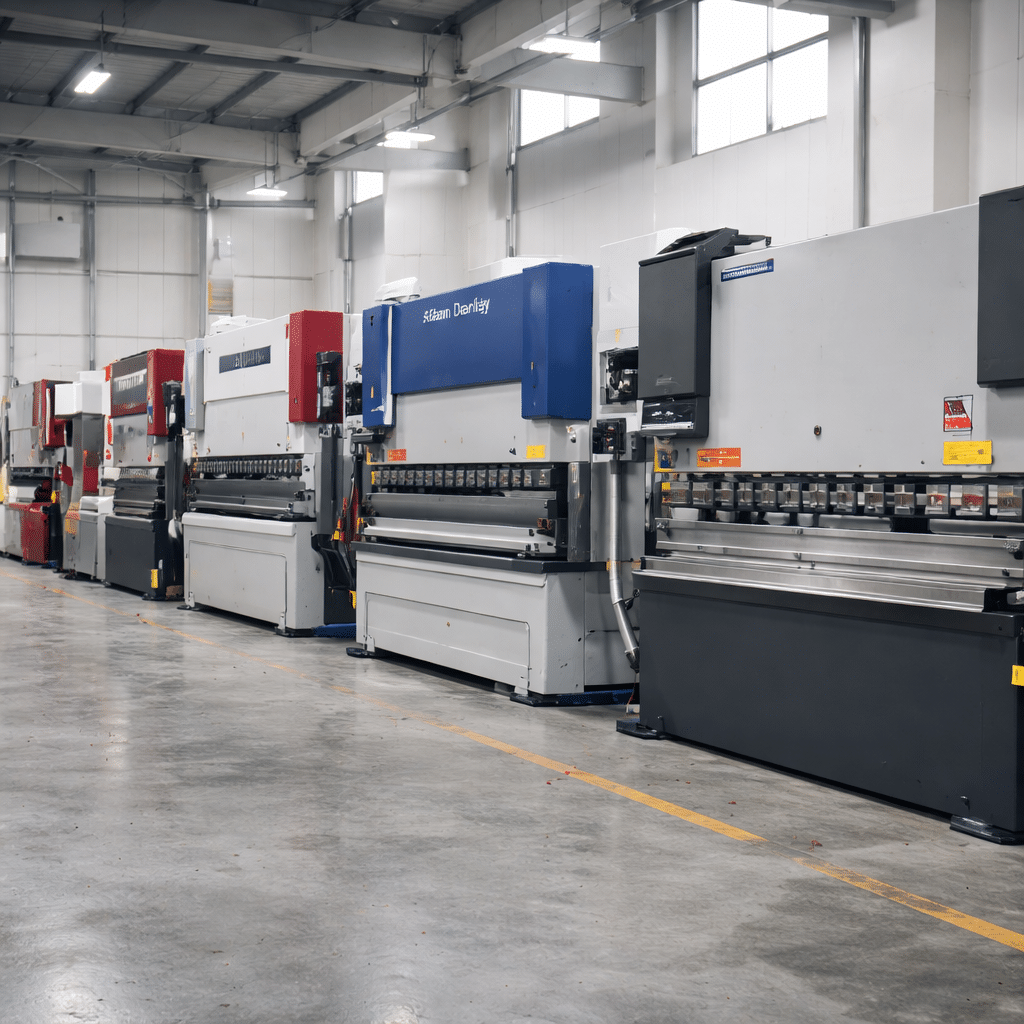 Multiple sheet metal machines from different manufacturers in a production workshop