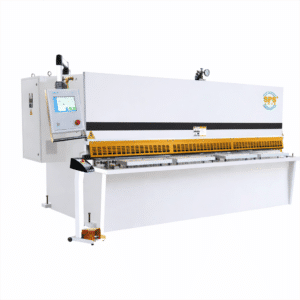 CNC hydraulic pendulum shearing machine for sheet metal cutting with precision rear gauge and CNC control system
