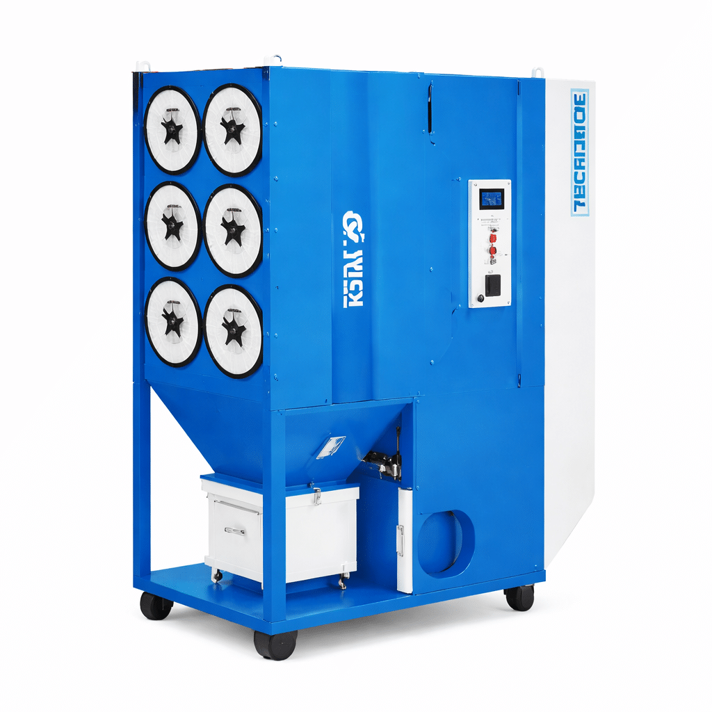 Industrial Cartridge Dust Collector with slanted pull-out design for easy filter replacement