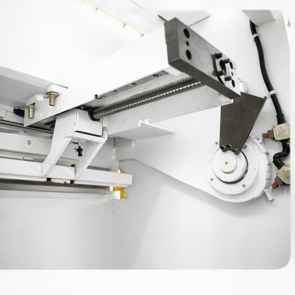 CNC hydraulic pendulum shearing machine rear backgauge with ball screw and linear guide rail system