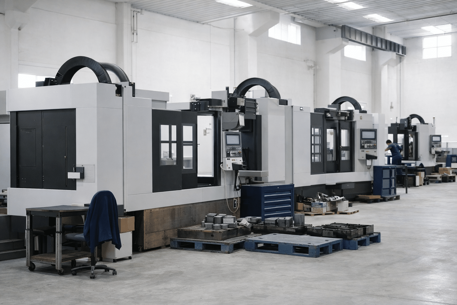 press brake in production workshop