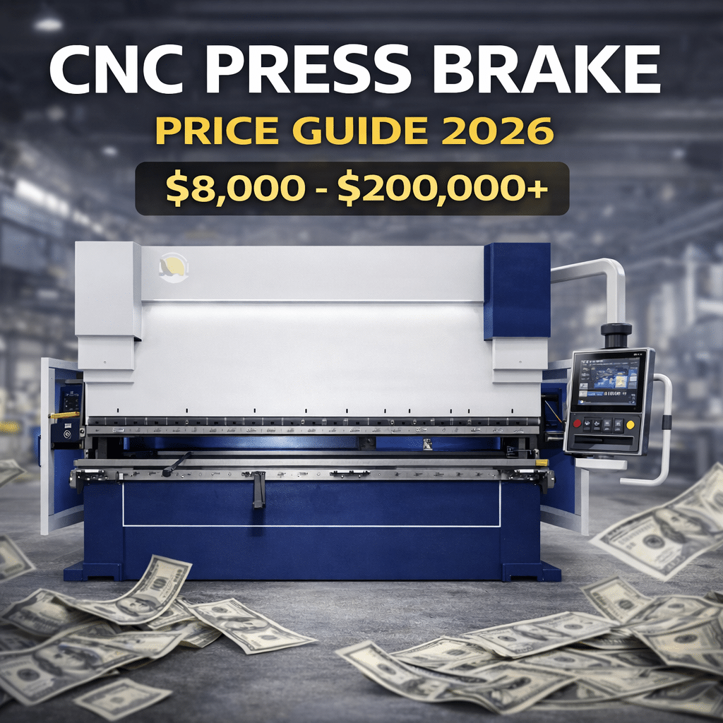 CNC press brake price guide showing industrial bending machine cost range and configuration