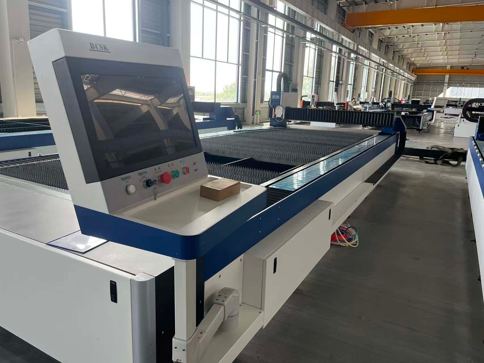 CNC machining workshop for laser cutting machine production