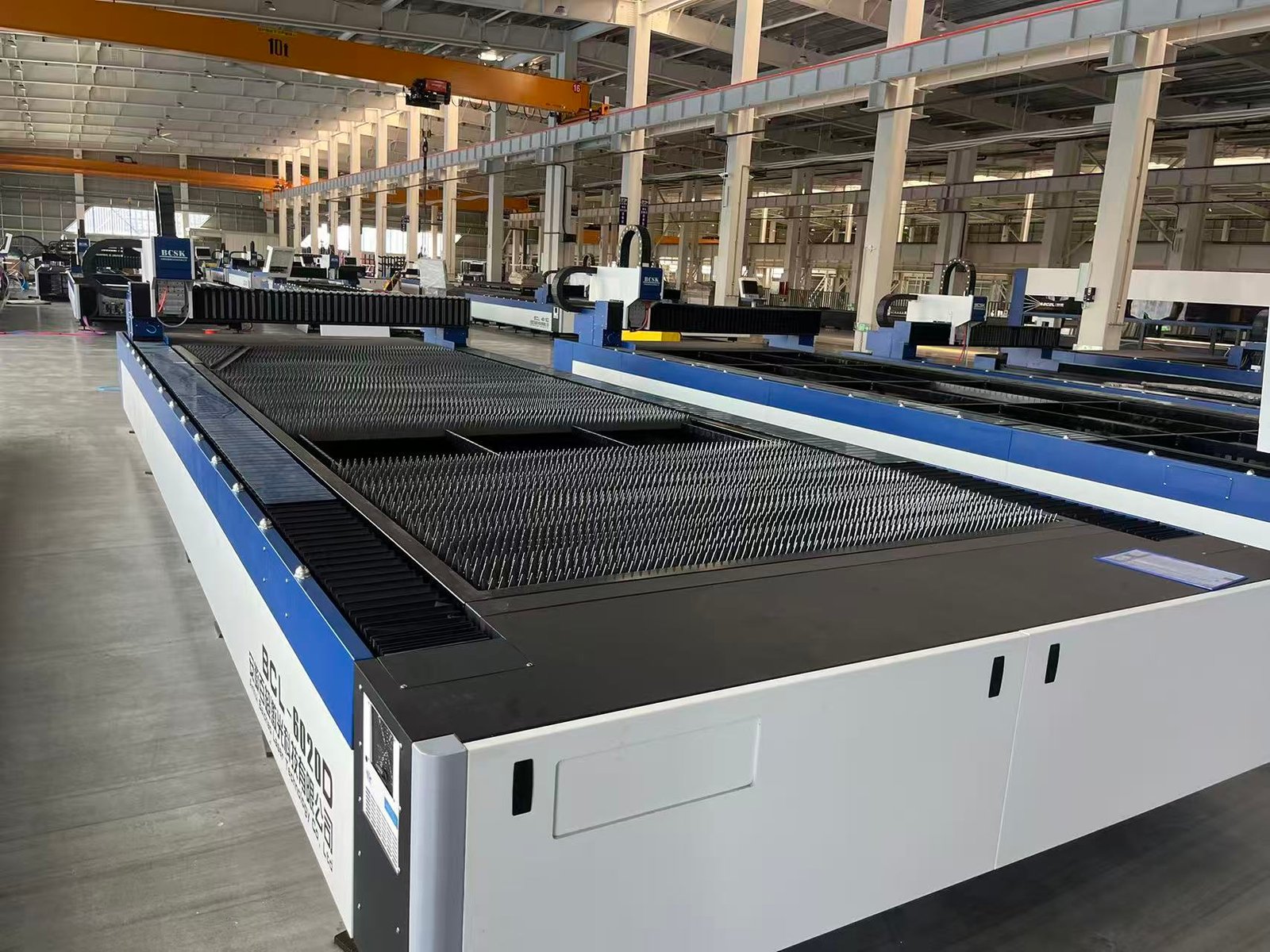 heavy CNC machining equipment in factory workshop