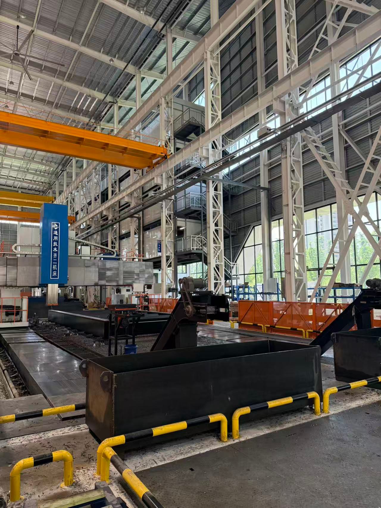 CNC press brake machines arranged in factory production line