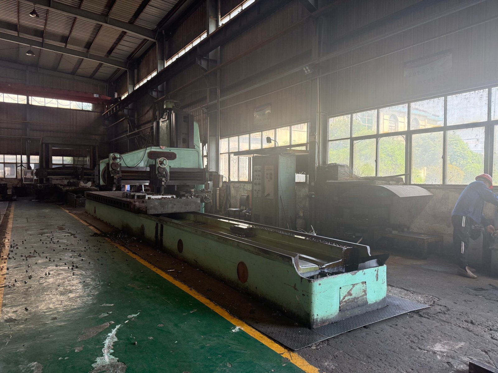 large scale metal machining equipment used in sheet metal production line