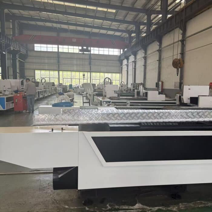 complete metal fabrication production line with laser cutting machine press brake and sheet metal processing equipment