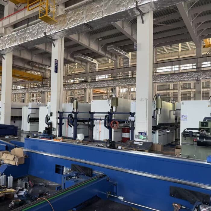 CNC press brake machine production workshop and assembly line