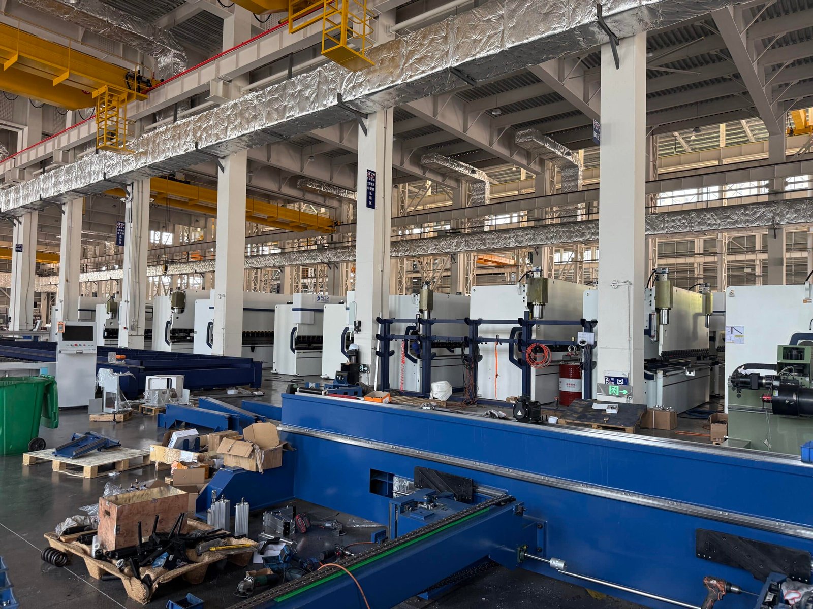 CNC press brake workshop for sheet metal bending