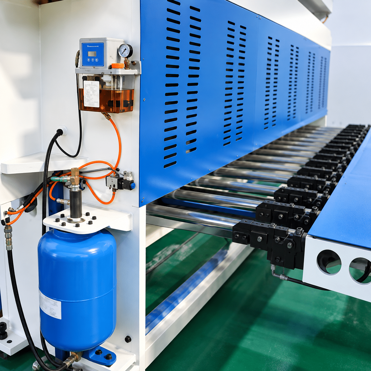 CNC vertical grooving machine hydraulic clamping system